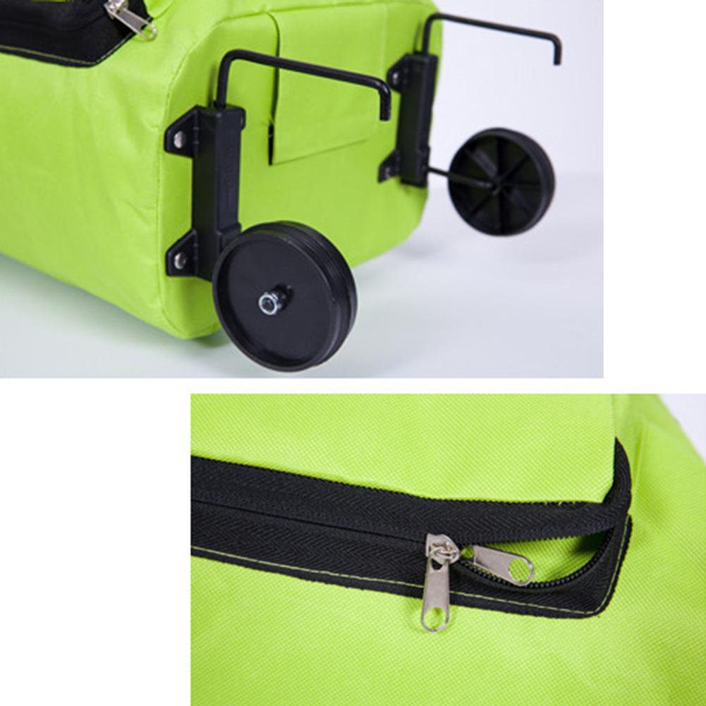 Изображение товара: Складная сумка для покупок, портативная продуктовая сумка, рыночная тележка с вытяжным колесом, складная тележка, тележка, сумка для покупок