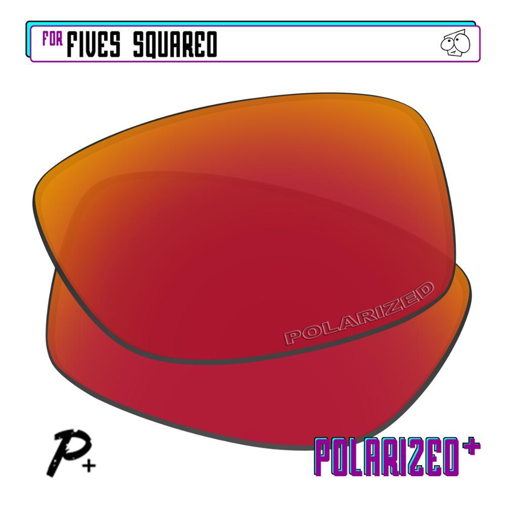 Изображение товара: Поляризованные Сменные линзы EZReplace для квадратных солнцезащитных очков Oakley Fives-красные P Plus