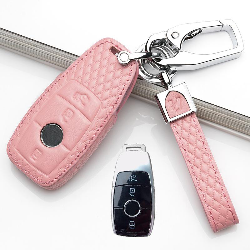 Изображение товара: Специальный чехол для автомобильного ключа для 2018 Benz E-Class E200L E300L E320l защитный чехол для ключа из натуральной кожи