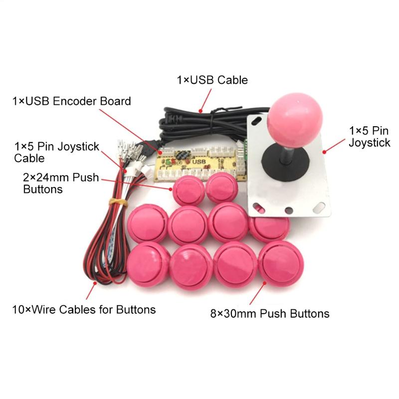 Изображение товара: Аркадный джойстик DIY Kit с нулевой задержкой USB энкодер для ПК PS3 Sanwa Кнопки