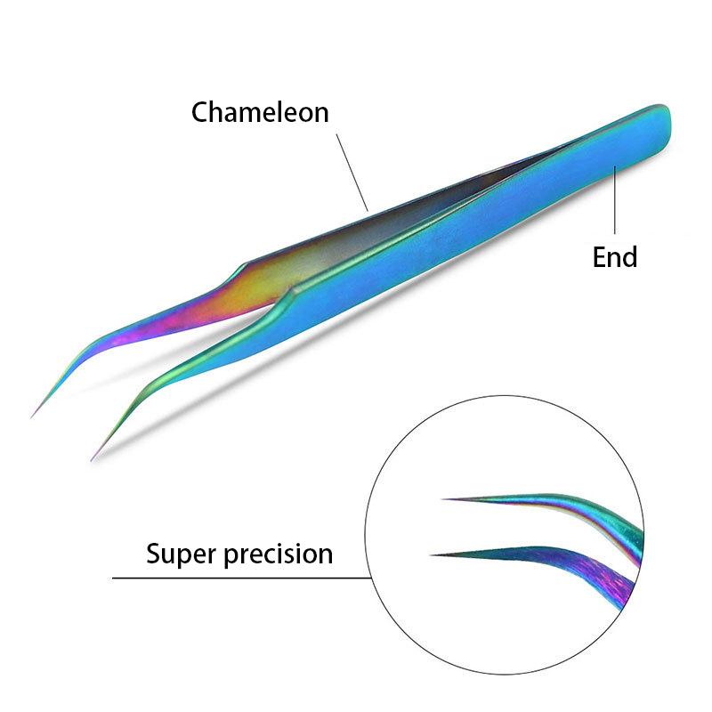 Изображение товара: 1 шт. изогнутые прямые пинцеты, накладные ресницы, наращивание ногтей, стразы для снятия мертвой кожи, инструменты для маникюра и макияжа