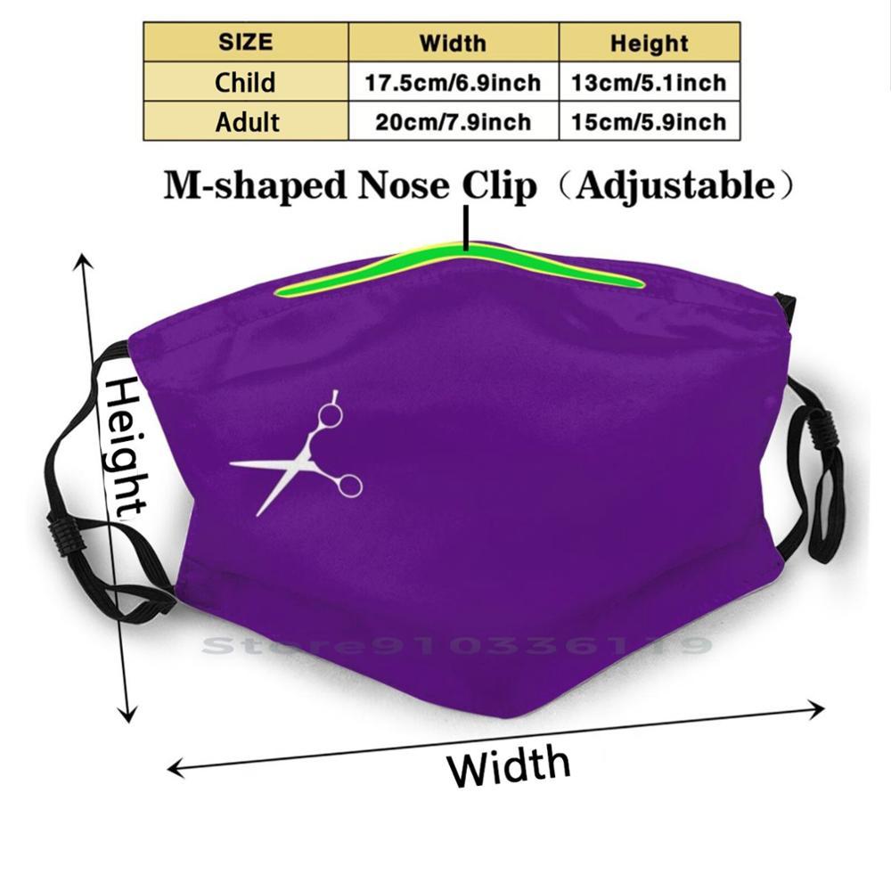 Изображение товара: Уход за кожей лица маска для волос ножницы/фиолетовый дизайн анти-Пылевой фильтр смываемая маска для лица для детей Парикмахерские ножницы черный Парикмахерские ножницы для волос