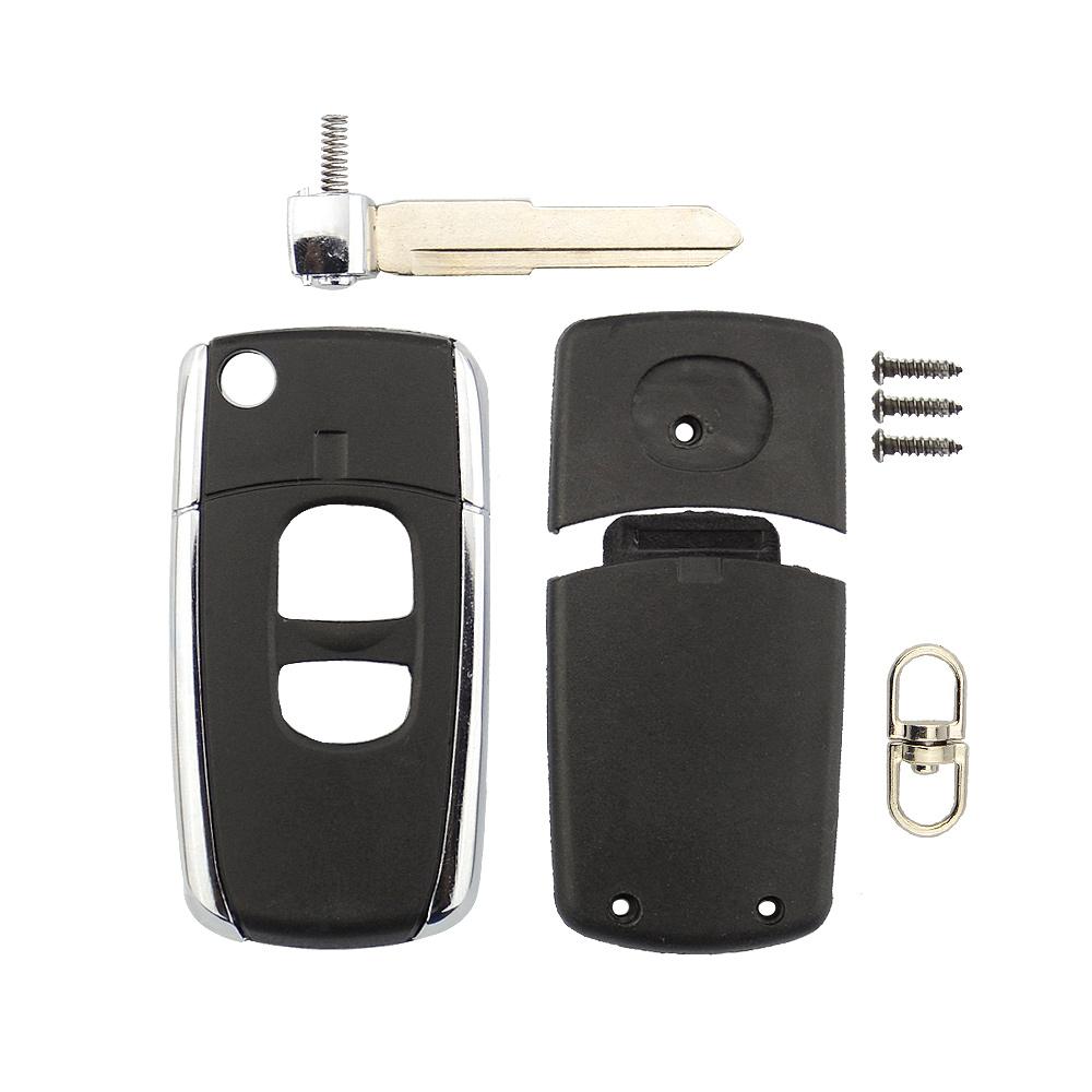 Изображение товара: OkeyTech Замена модифицированный дистанционный ключ 2 кнопки для автомобильного ключа для Mazda 2 3 6 323 626 складной Flid ключа чехол Fob Управление ключ чехол