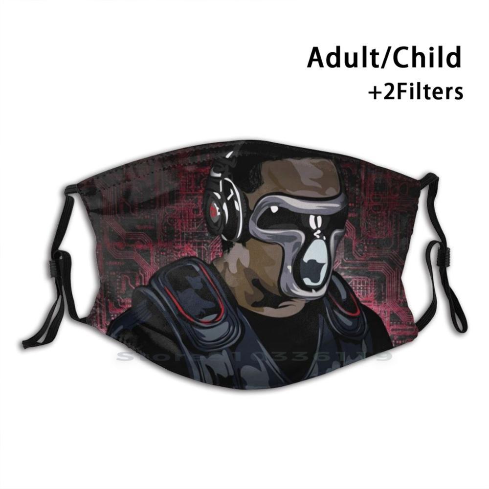 Изображение товара: Многоразовая маска Dretron для лица с фильтрами, детская маска Dr Dre в стиле хип-хоп, музыка, бас, ноутбук Hp, технические фигуры, векторная иллюстрация