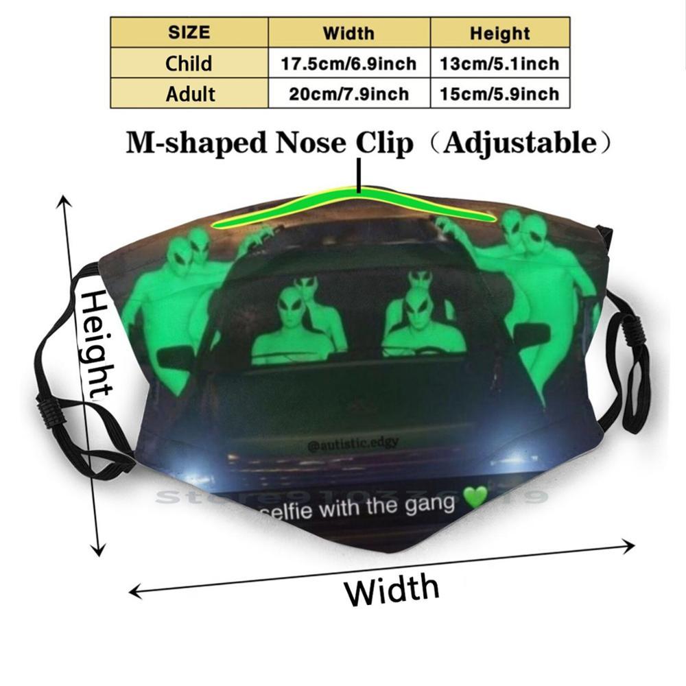 Изображение товара: Green Gang Print Reusable Mask Pm2.5 Filter Face Mask Kids Green Gang Gaming Xbox Playstation Cool Fun Rad Pc Gamer Gamergirl