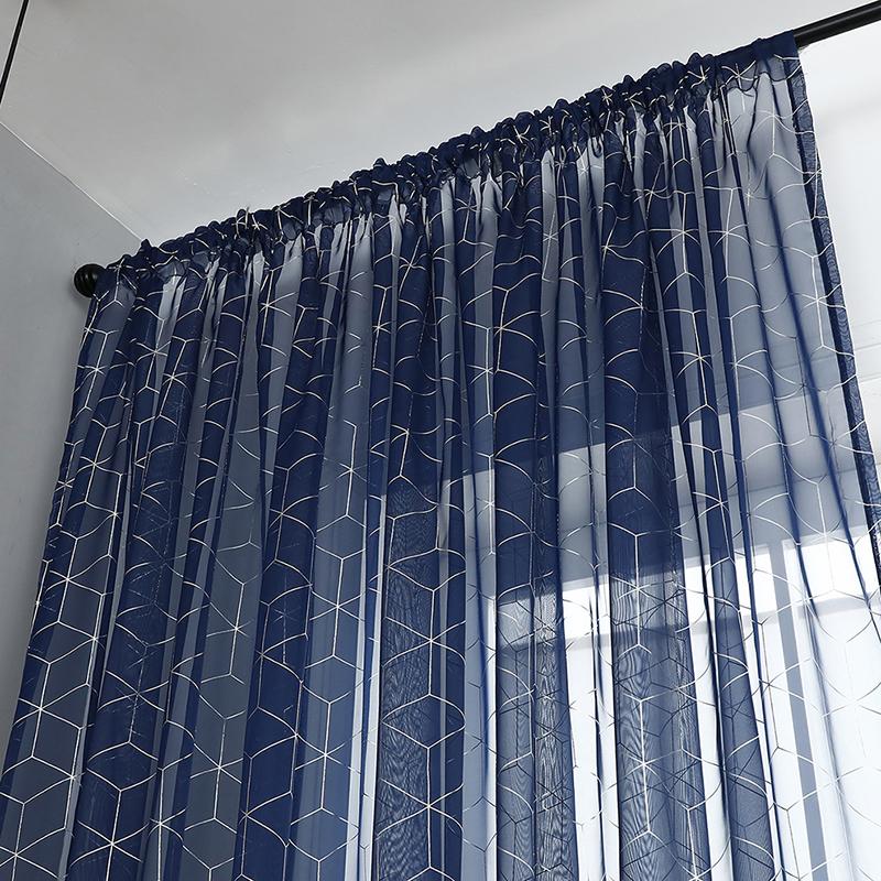 Изображение товара: Скандинавский стиль бронзовые тюлевые шторы для детской спальни, Детские оконные шторы, прозрачные для гостиной, готовые на заказ