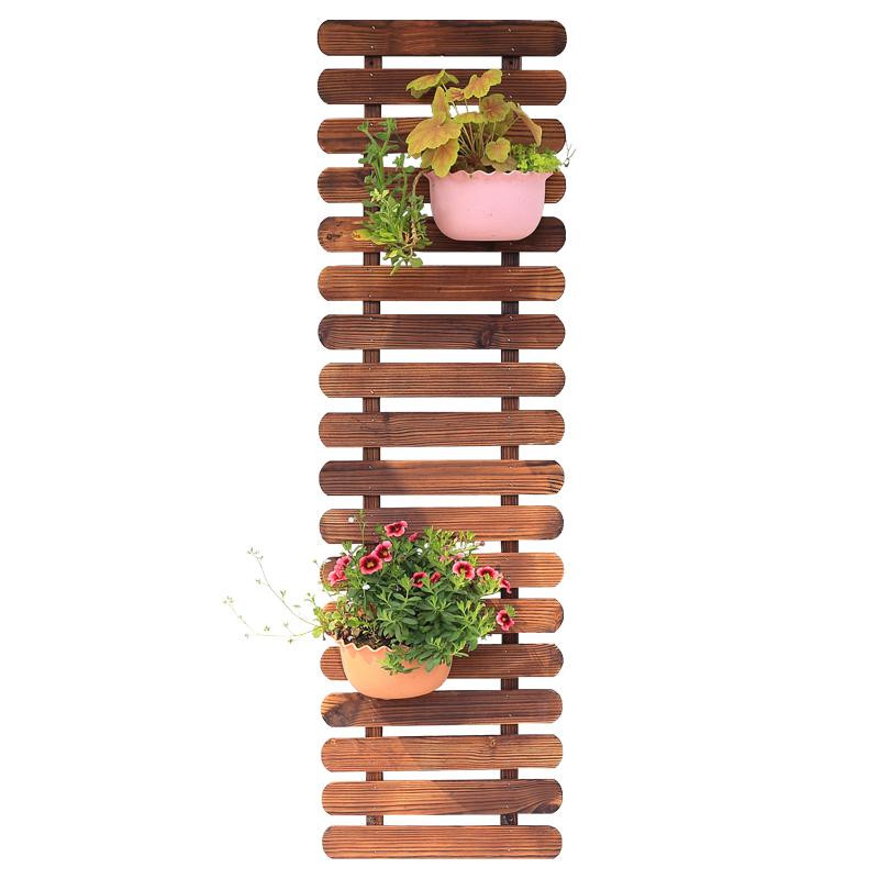 Изображение товара: 590 балкон в виде цветочных арок подвесная массивная деревянная настенная подвесная полка для цветов наружний цветочный горшок вешалка Антикоррозийные деревянные стене висит