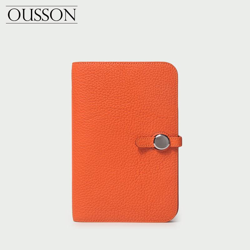 Изображение товара: Женская кожаная сумка для паспорта OUSSON, кошелек из мягкой кожи, вместительная сумка для билета, ручная сумка высокого качества