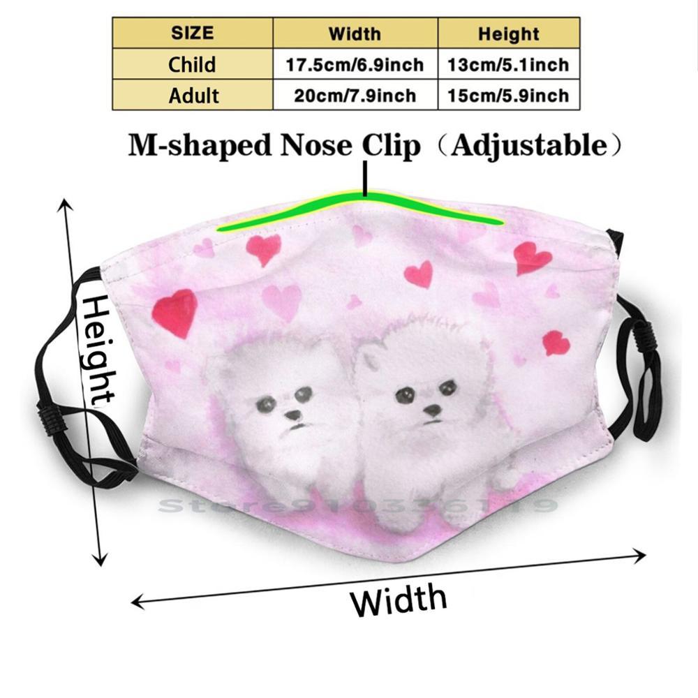 Изображение товара: Щенок любовь дизайн Пылезащитный фильтр смываемая маска для лица дети щенки собака День Святого Валентина февраля розовый любовь
