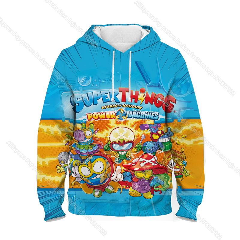 Изображение товара: Детская толстовка с капюшоном 8, Мультяшные пуловеры kazoom для мальчиков и девочек, детская толстовка с капюшоном, уличная одежда в стиле Харадзюку, весна-зима