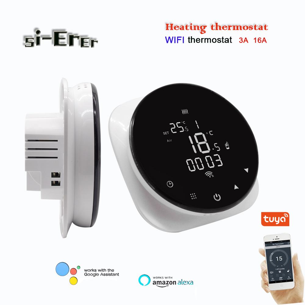 Изображение товара: TUYA умный нагревательный термостат, для нагрева воды/электрическое Отопление/водонагревание и котельная связь, работает с Alexa google home