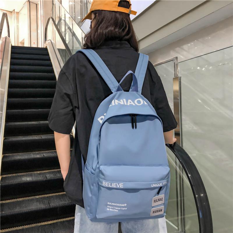 Изображение товара: Модный рюкзак для женщин, вместительные сумки-тоуты на ремне для мужчин и женщин, школьные ранцы для девочек-подростков, дамские дорожные сумки