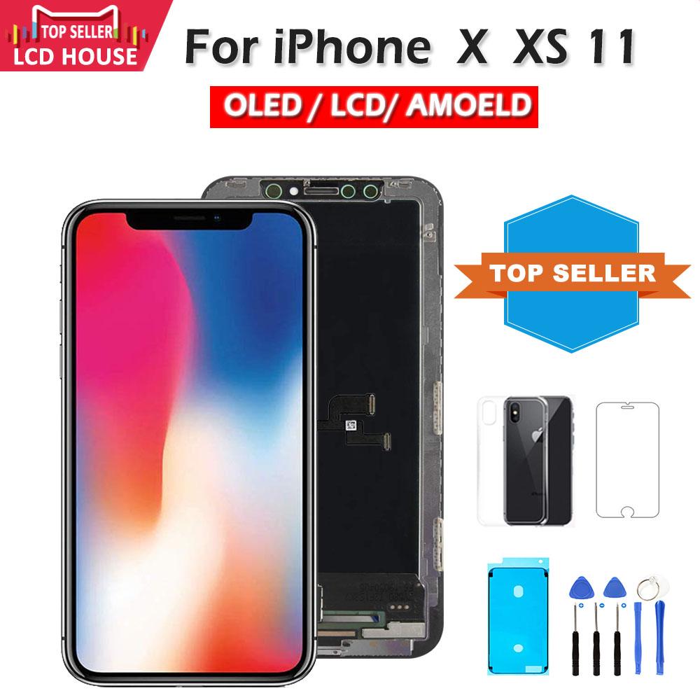 Изображение товара: Дисплей No.1 для iPhone X XS XR Max 11 Pro, ЖК-экран OLED Pantalla 3D с сенсорным экраном в сборе, замена AAA + True Tone, быстрая доставка