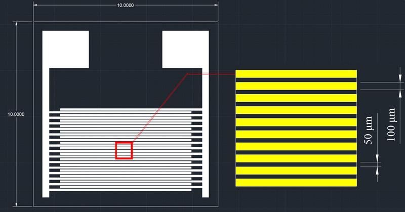 Изображение товара: Керамический интерцифровой электрод IDE емкость массив чип датчика влажности биогаза