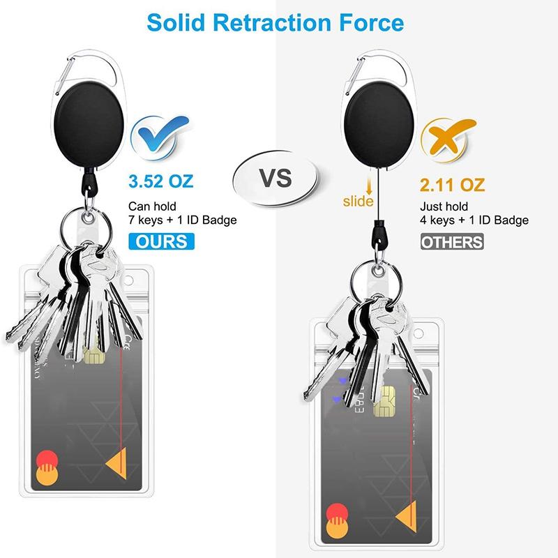 Изображение товара: 2 шт., трос с зажимами, выдвижной значок, катушка, карабин, держатель для карт, держатель для ID карты, ключ, значок