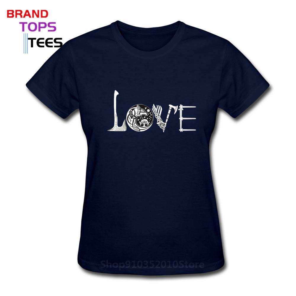 Изображение товара: Женская футболка с топором викингов, Винтажная футболка с сердцем викингов, футболка с одином