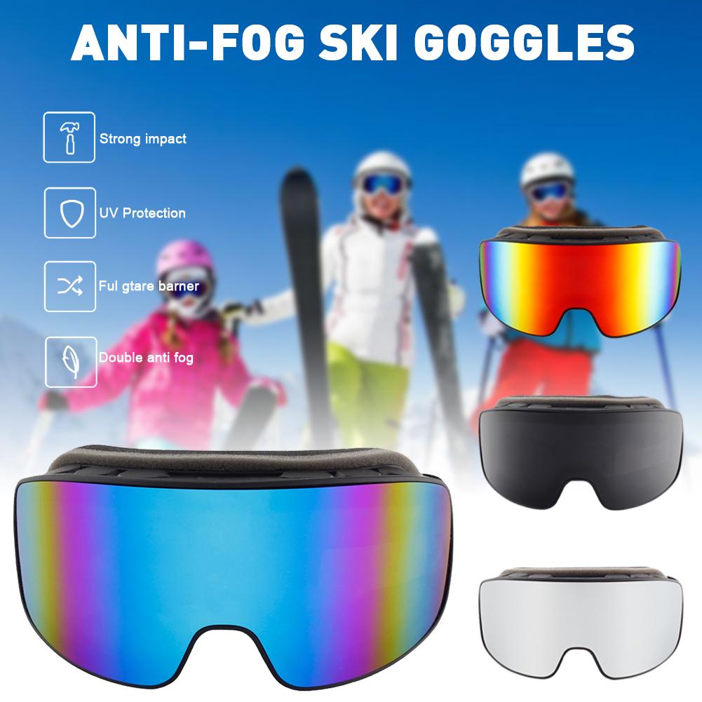 Изображение товара: Лыжные очки, противотуманные линзы, зимние очки OTG для снега, с регулируемым ремешком, очки для сноуборда, для мужчин и женщин, для катания на лыжах, защита от ультрафиолета