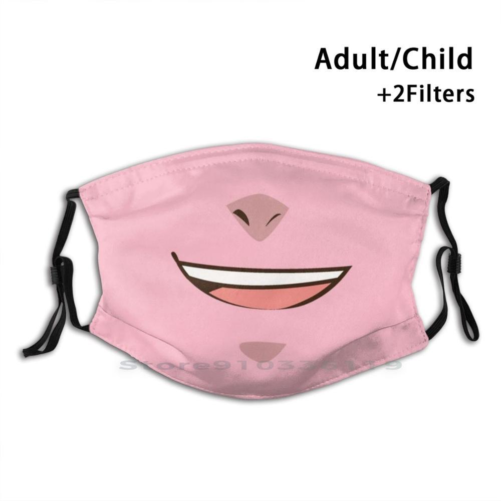 Изображение товара: Анимэ Смайл 2 рот дизайн Пылезащитный фильтр смываемая маска для лица дети аниме милый мультфильм розовый смайлик рот Япония улыбка