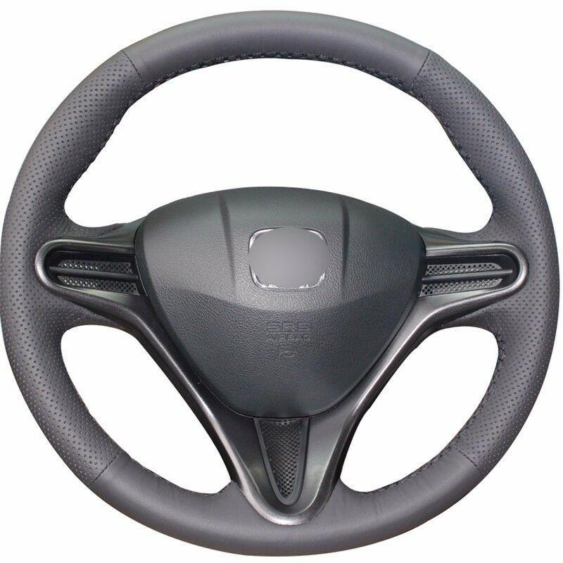 Изображение товара: Для Honda Civic 8th 2006-2011 Топ кожаное рулевое колесо ручная вышивка крестом на Обёрточная Бумага Обложка