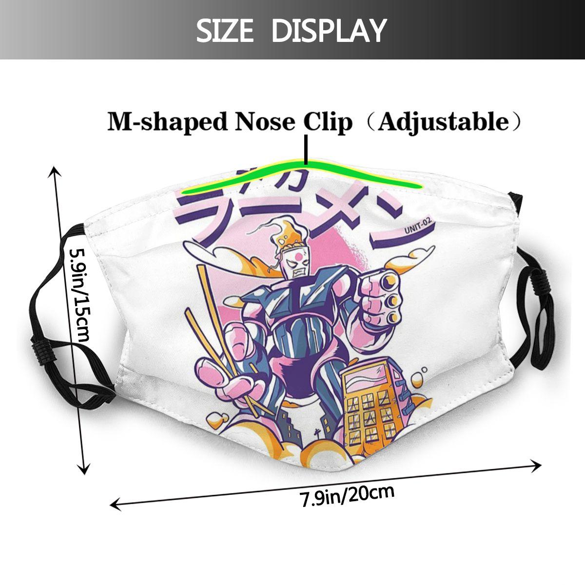 Изображение товара: Японский механизм Ramen Grandizer аниме многоразового использования с принтом губ маска для лица против дымки пыли с фильтрами зимняя Защитная крышка