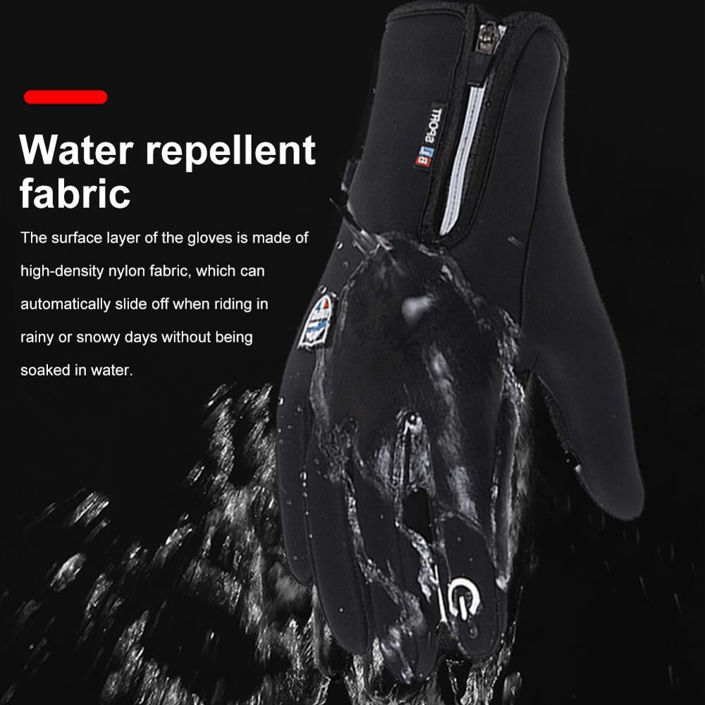 Изображение товара: Перчатки мужские, зимние, водонепроницаемые, с защитой от ветра, для сноуборда, езды на мотоцикле, для сенсорных экранов