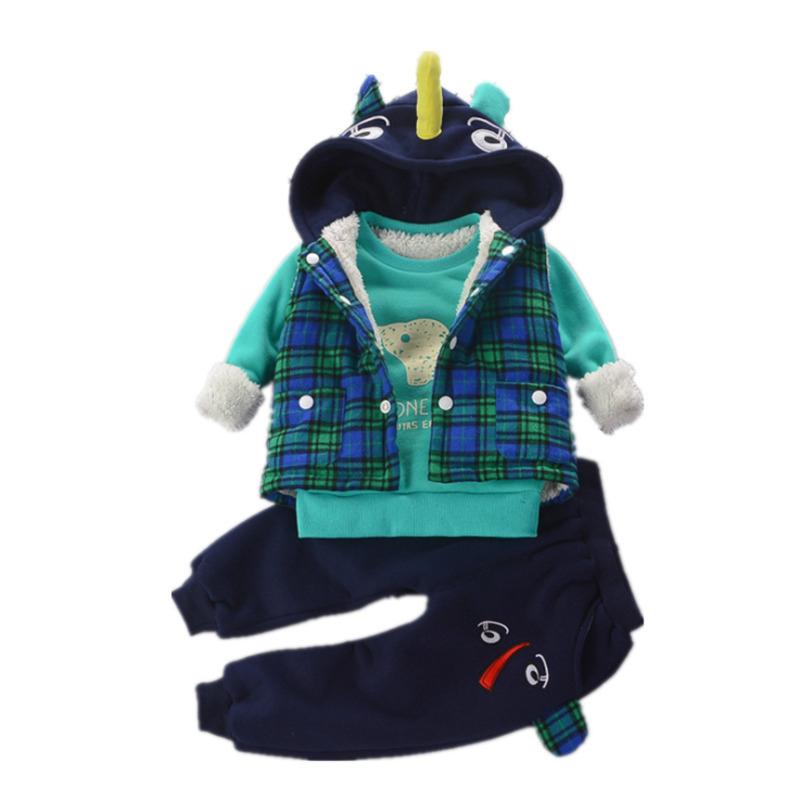 Изображение товара: 3 шт./компл., детский хлопковый спортивный костюм с капюшоном