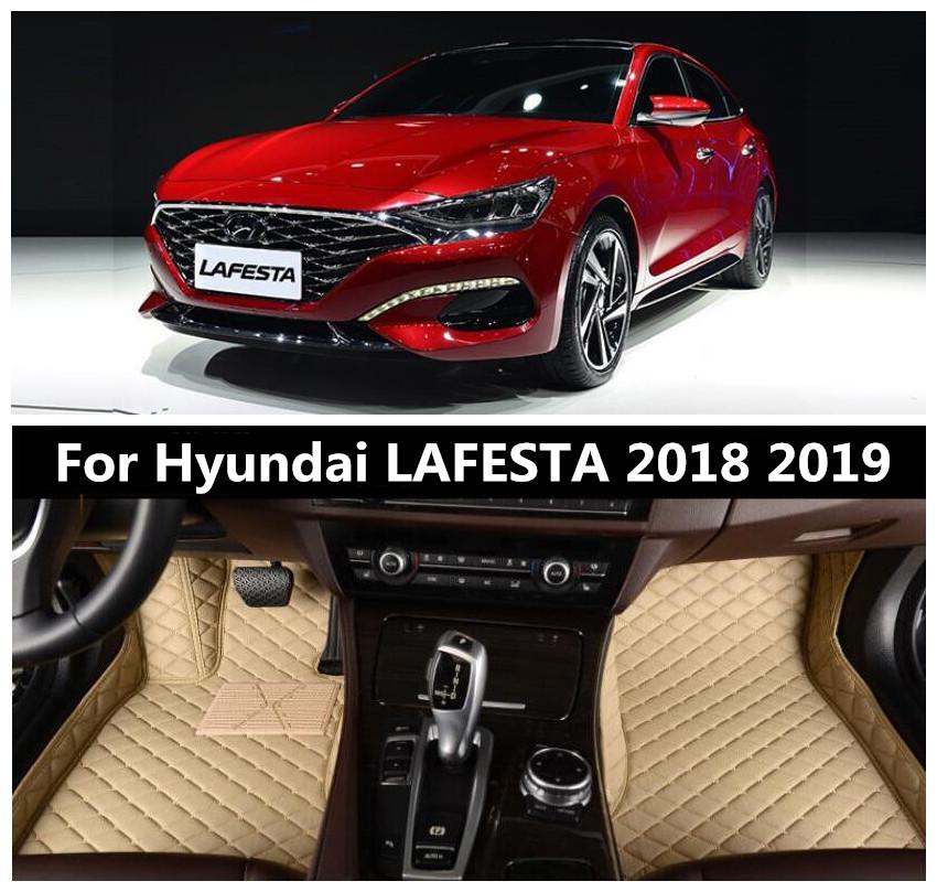 Изображение товара: Автомобильные 3D роскошные кожаные автомобильные коврики для Hyundai LAFESTA 2018 2019 EMS Бесплатная доставка