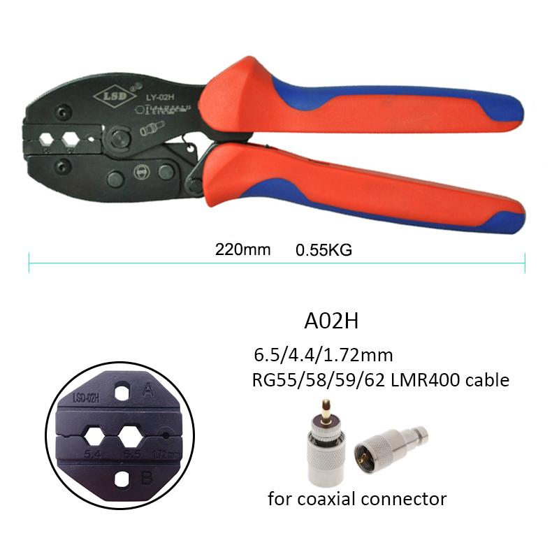 Изображение товара: Coaxial cable crimping tool RG58 RG59 RG6 LMR400 cable connector crimper Terminals SMA/BNC Crimping plier