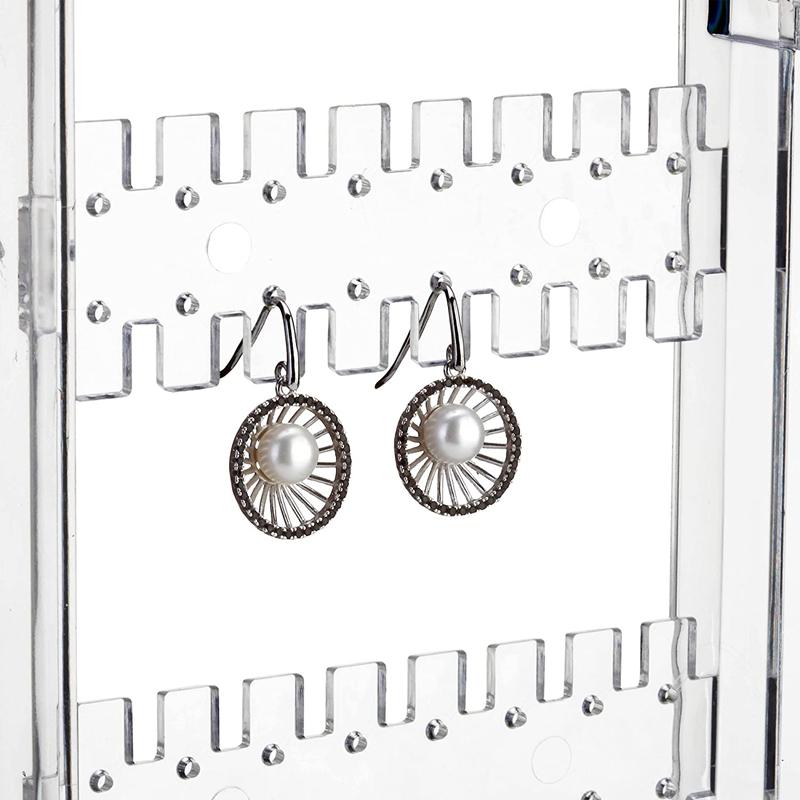 Изображение товара: Коробка для хранения ювелирных изделий Акриловая Складная Подставка для ожерелья прозрачная подставка для ювелирных изделий Кольцо подставка серьги