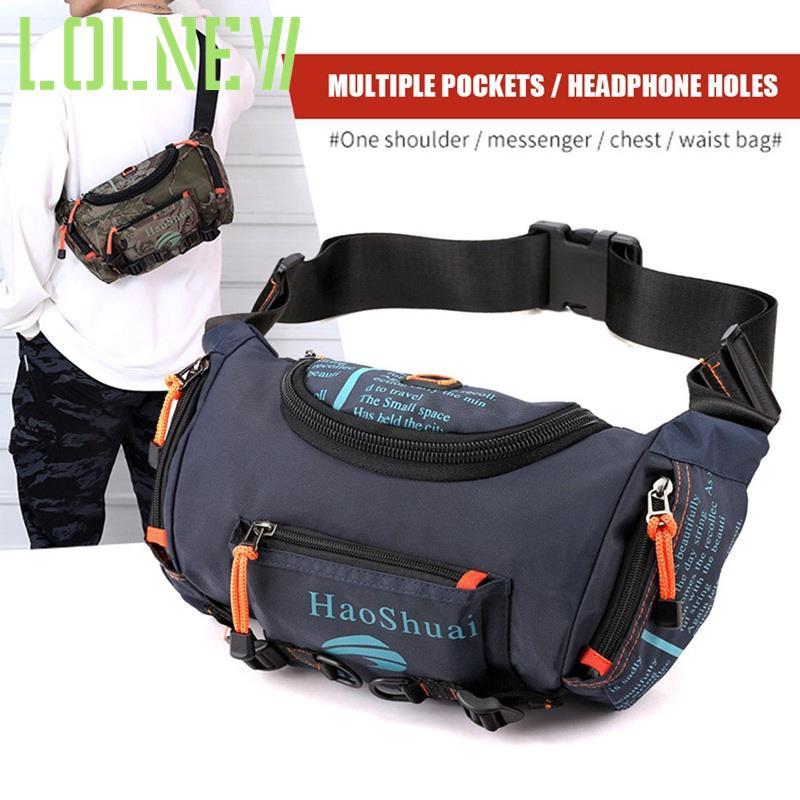 Изображение товара: Men Casual Chest Bag Waist Pack Waterproof Male Pack Large Capacity Multifunctional Outdoor Sports Phone Pouch Waist Bags