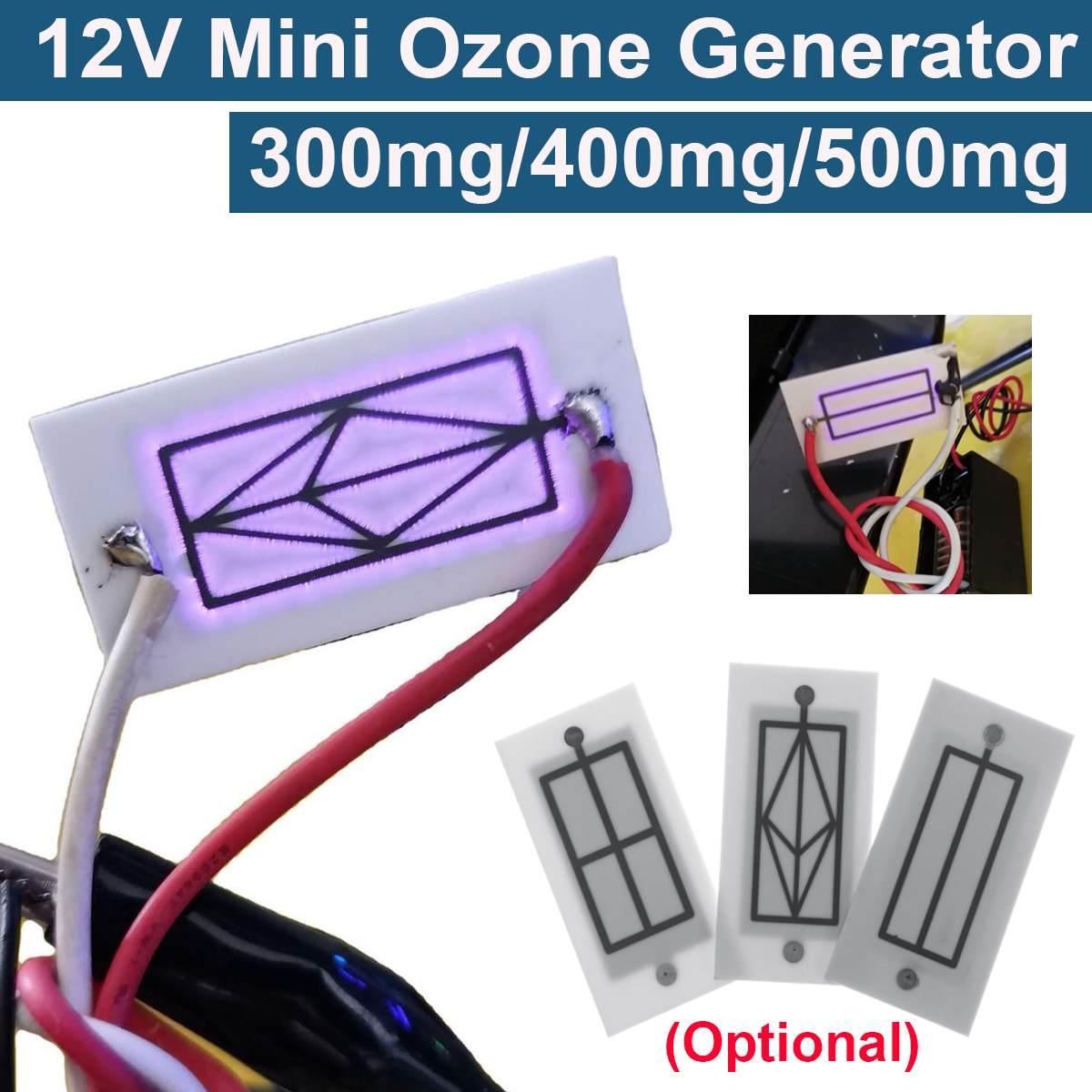 Изображение товара: 1Pcs 12V Mini Ozone Generator Integrated Ceramic Plate Ozonizer Air Water Cleaner Sterilizer Air Purifier Parts 300/400/500mg