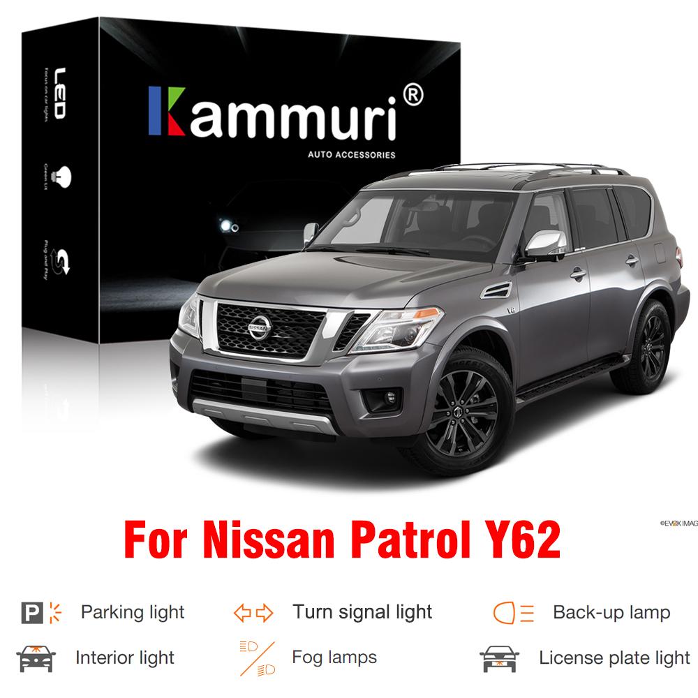Изображение товара: 100% Canbus светодиодный наружная внутренняя лампа для Nissan патруль Y62 светодиодсветодиодный лампа для парковки сигнал поворота Задний туман светильник номерного знака (2012-2019)