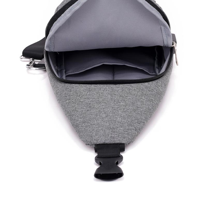 Изображение товара: Нагрудная сумка мужская, с выходом USB для зарядки и защитой от кражи