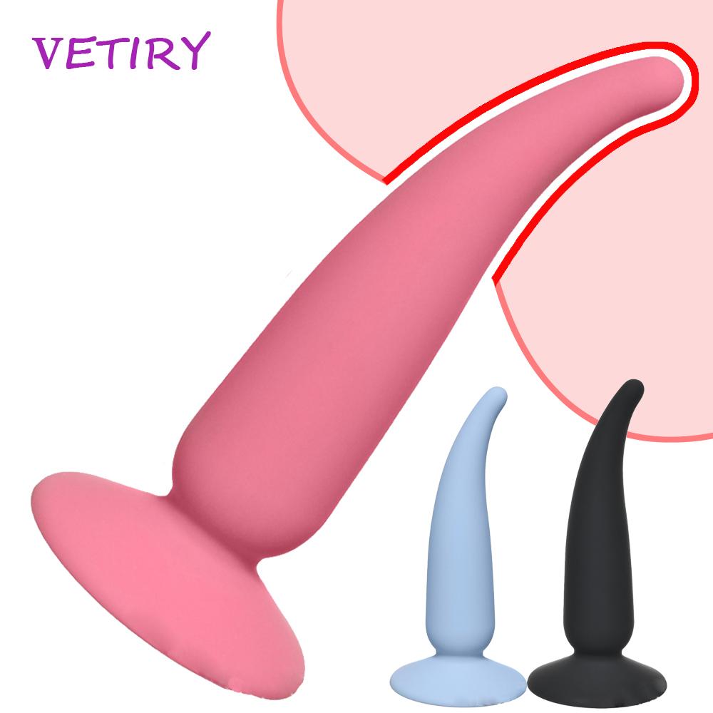 Изображение товара: Анальная пробка VETIRY, силиконовая Анальная пробка, интимные игрушки для женщин, для мужчин, с присоской, Массаж точки G, Женский мастурбатор, мягкие секс-товары