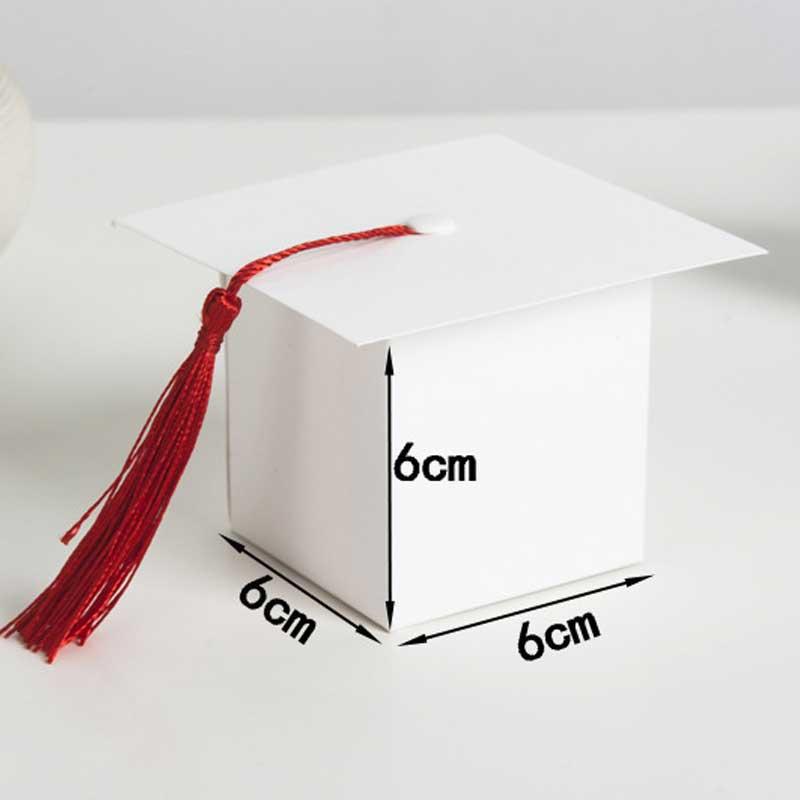 Изображение товара: 10 шт./лот докторская шляпа Кепка коробка для конфет украшение на выпускной вечевечерние коробки для конфет подарочная упаковочная коробка для выпускного