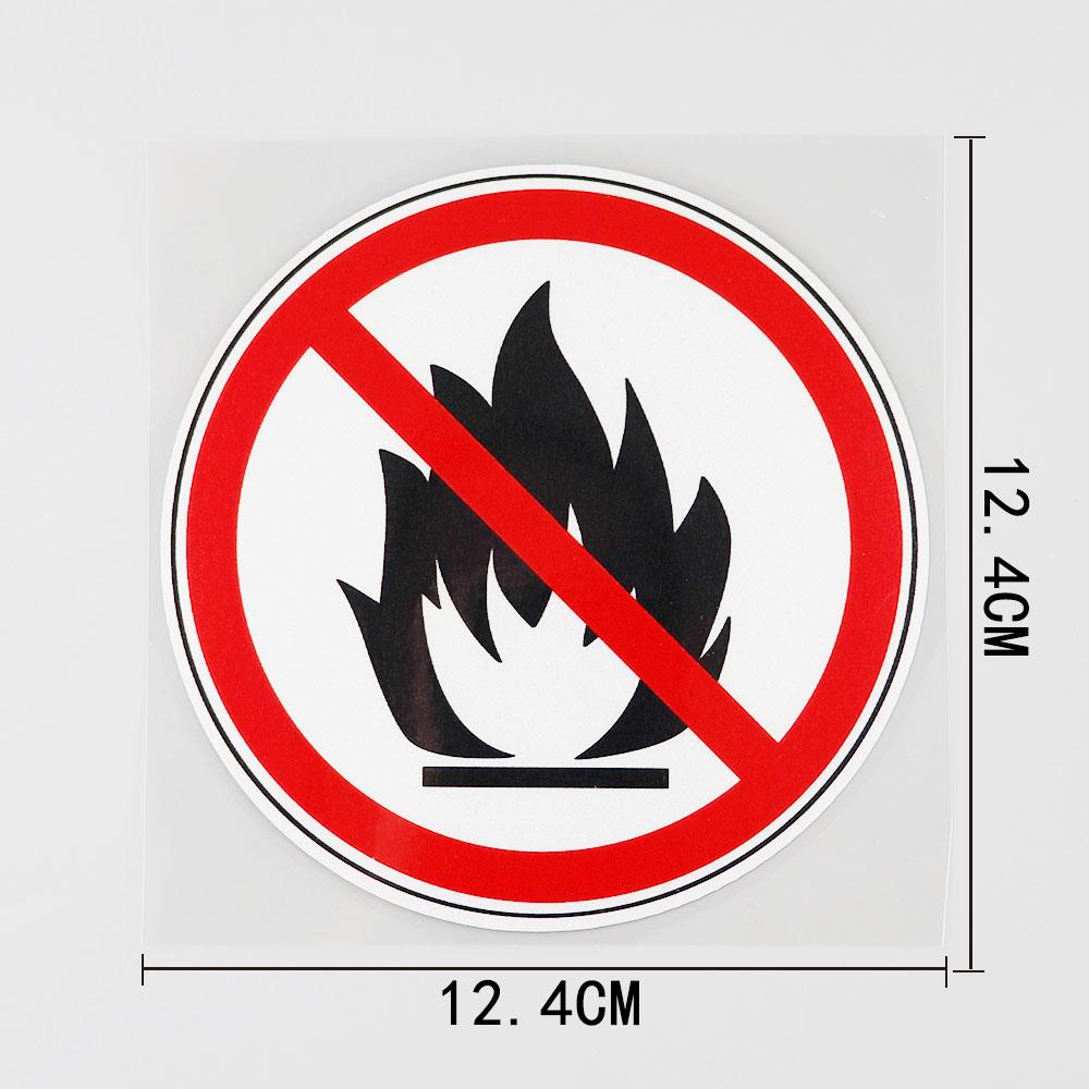 Изображение товара: YJZT 12.4CMX12.4CM без огня допускается здесь ПВХ наклейка Предупреждение ющие знаки Автомобильная наклейка 11B-0154