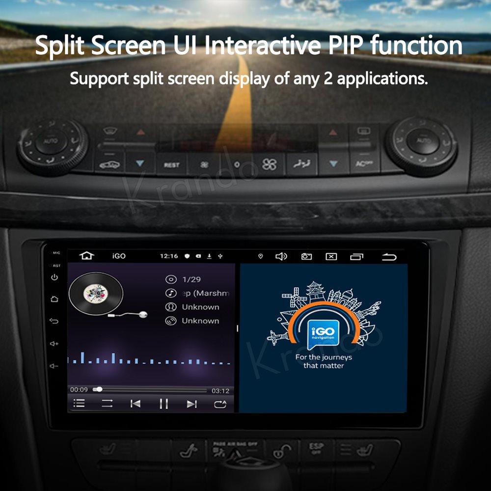Изображение товара: Автомобильный радиоприемник Krando, Android 10,0, 9-дюймовый IPS-экран с полной сенсорной навигацией для Mercedes Benz E-Class 2002-2010, аудио, GPS, Carplay, DSP, Wi-Fi