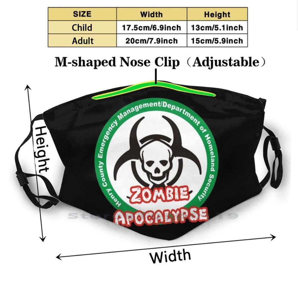Изображение товара: Zombie Apocalypse, дизайн Генриха, Пылезащитный фильтр, смываемая маска для лица, дети, Генрих, зомби, апокалипсиса, зомби, апокалипсиса