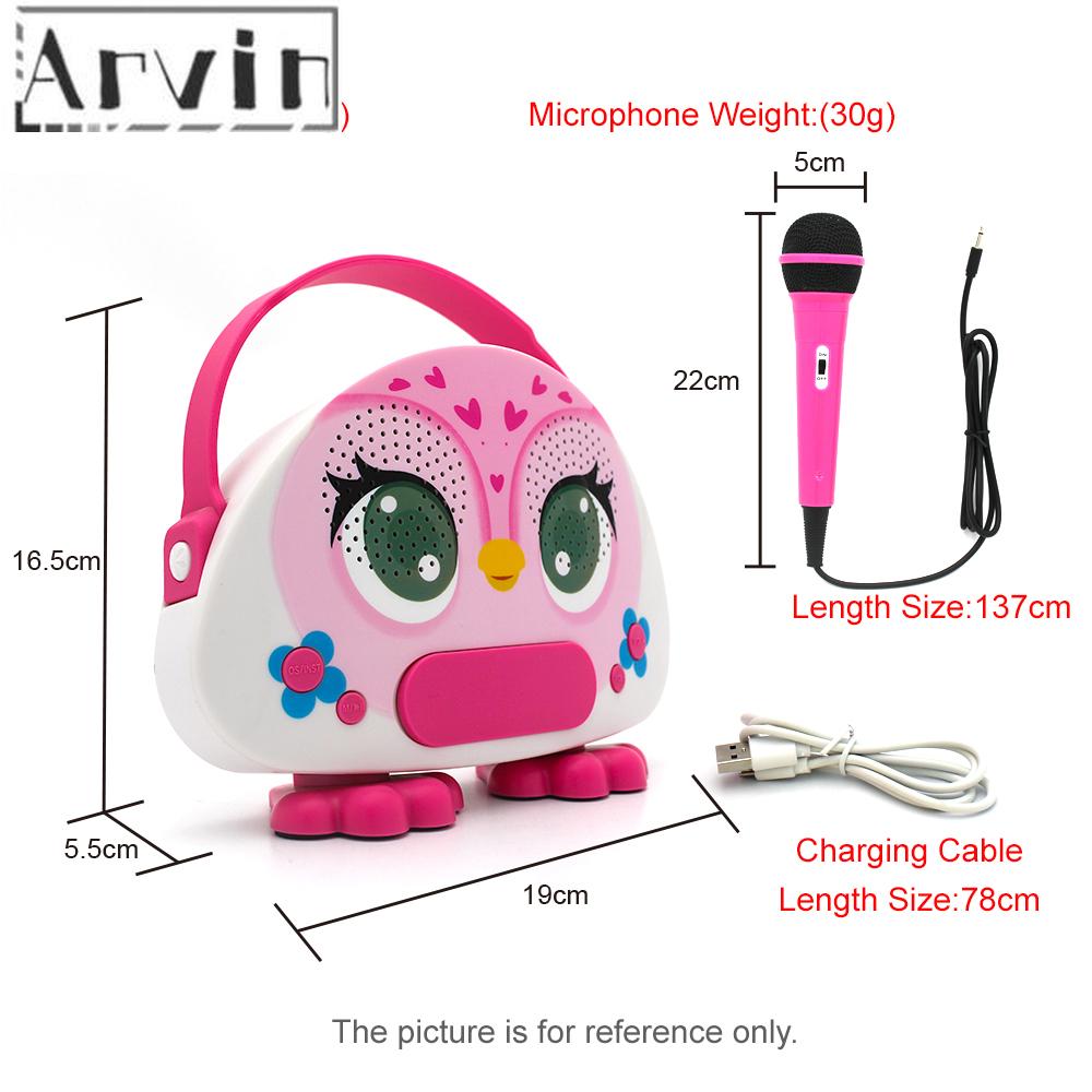 Изображение товара: Портативная Bluetooth детская караоке-машина с микрофоном, мультяшная Поющая Колонка для детей, караоке, Поющая Колонка для детей