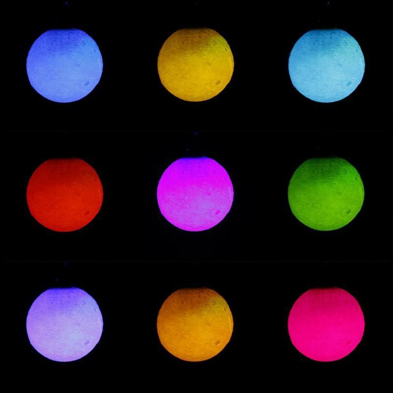 Изображение товара: Портативный 3D принт луна лампа мини брелок декоративные огни Новинка Земля/Сатурн/Футбол ночные светильники для женщин Подарки для детей