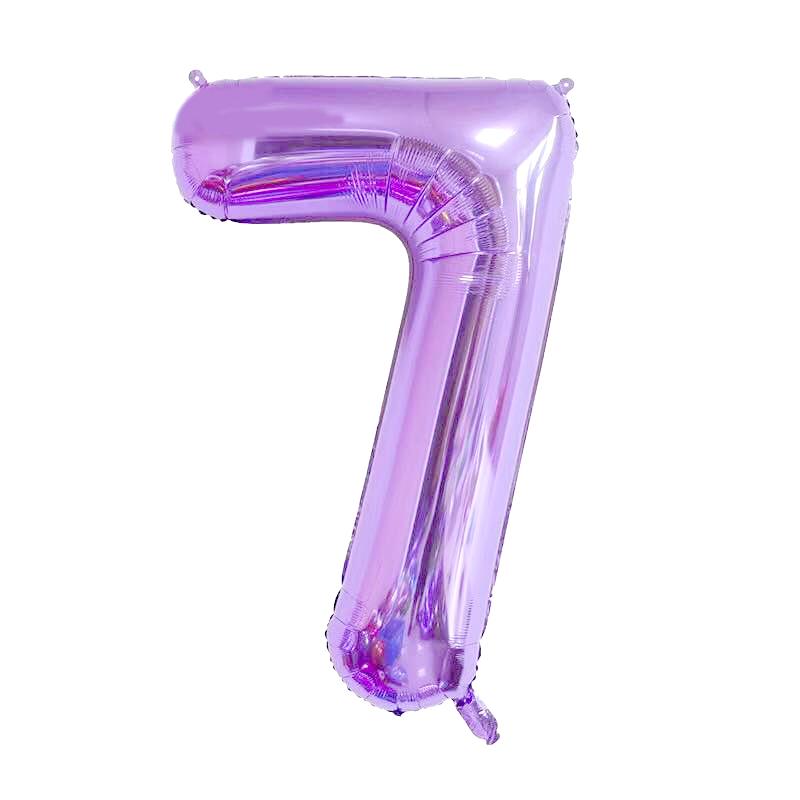 Изображение товара: 1 шт. Новый 40 дюймов фиолетовый воздушные шары из фольги в виде цифр цифровой Гелиевый шар для вечеринки в стиле сафари День рождения Свадебные украшения поставки шаров