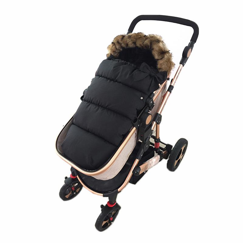 Изображение товара: Зимние спальные мешки для детской коляски, теплый Конверт для новорожденных, ветрозащитный кокон для детской коляски, спальные мешки для ног