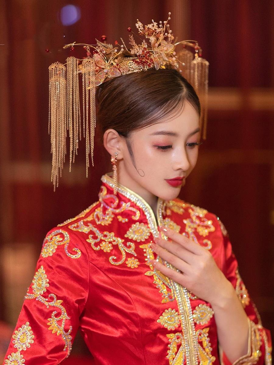 Изображение товара: Корона для волос NiuShuya в китайском стиле Hanfu, Женский традиционный головной убор, аксессуары для волос, классический ручной работы