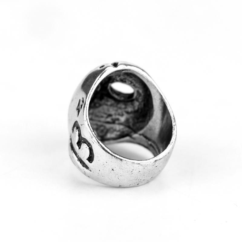 Изображение товара: Мужское кольцо в стиле панк маска Джейсона вурхеса из нержавеющей стали, кольца на пальцы, байкерские украшения на Хэллоуин