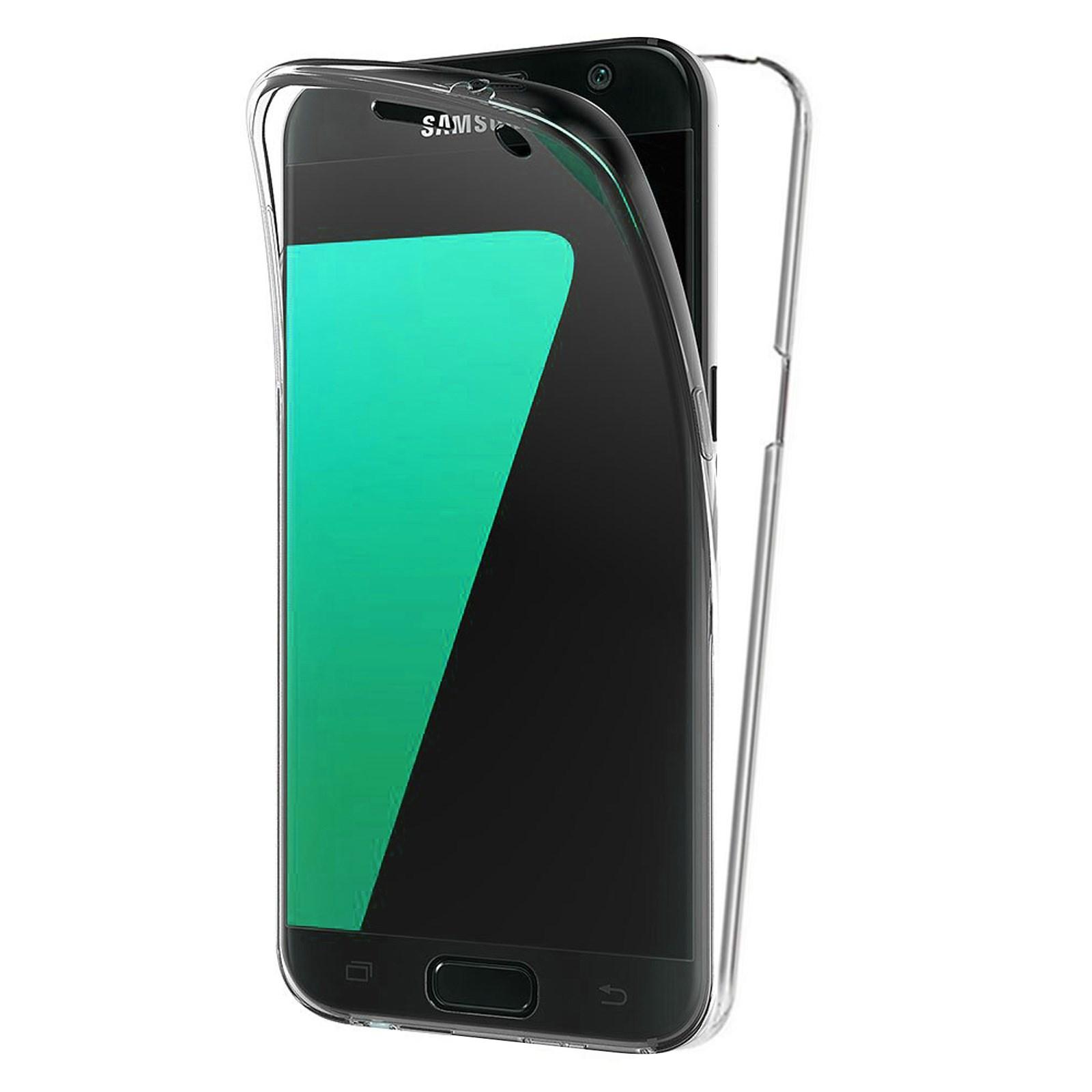 Изображение товара: TBOC чехол для samsung Galaxy S7 G930 - S7 Duos - Чехол прозрачный полный [Силиконовый ТПУ] двусторонний [360 градусов] мобильный телефон