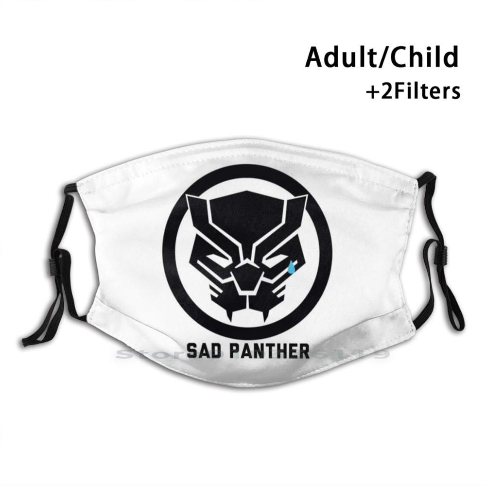 Изображение товара: Многоразовая маска с принтом грустной Пантеры, фильтрующая маска для лица Pm2.5, детская грустная пантера, пантера
