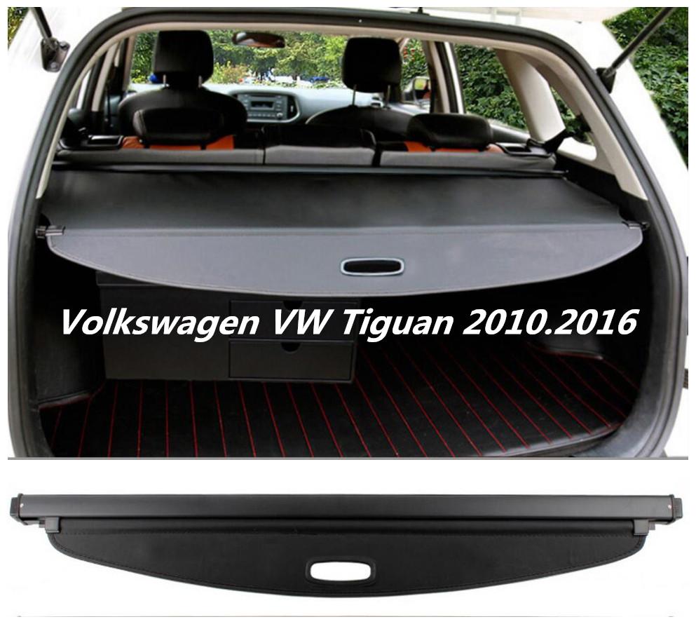 Изображение товара: Защитный чехол для заднего багажника автомобиля, чехол для груза для Volkswagen VW Tiguan 2010.2011.2012.2013.2014 2015, черный, бежевый