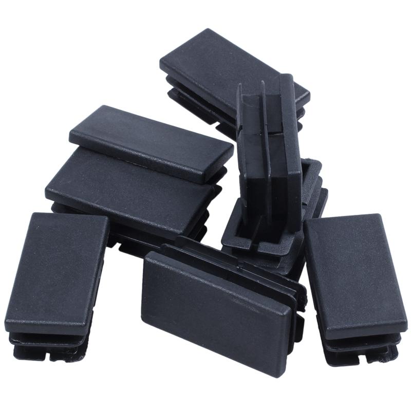 Изображение товара: 8 шт. черные пластиковые прямоугольные заглушки вставки 20 мм x 40 мм