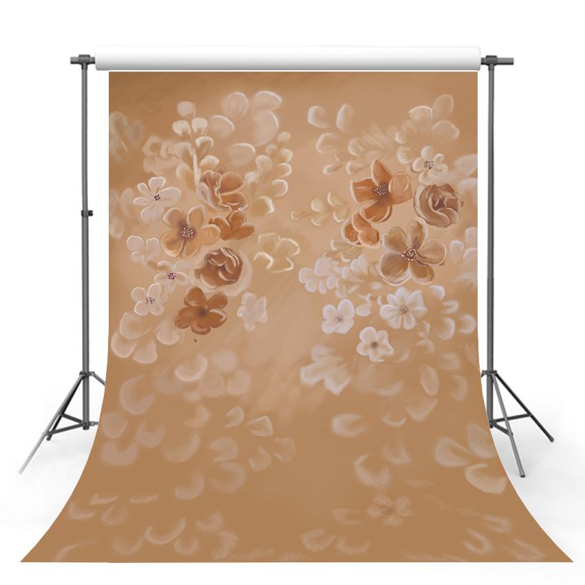 Изображение товара: Коричневый цветочный фон для фотографий с абстрактным градиентом для фотосъемки новорожденных детей фон для студийной фотосъемки