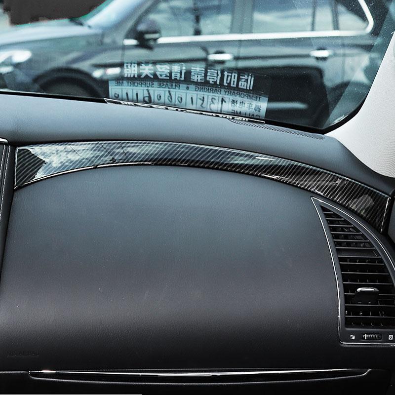 Изображение товара: Цветная панель приборной панели из углеродного волокна Copilot, декоративные полоски, крышка для Nissan патруль Y62 2017 2018 2019 2020, аксессуары